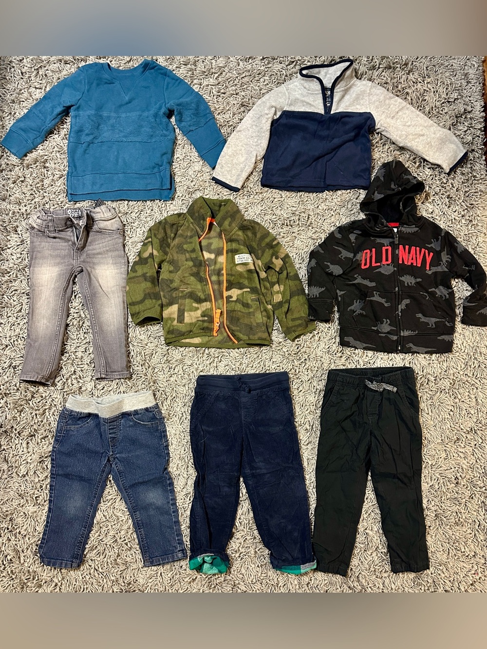 Carter's Toddler Boys Mix & Match Outfit Set - Blue, Navy, Green, Black, Gray